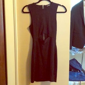 Black cut out mini dress